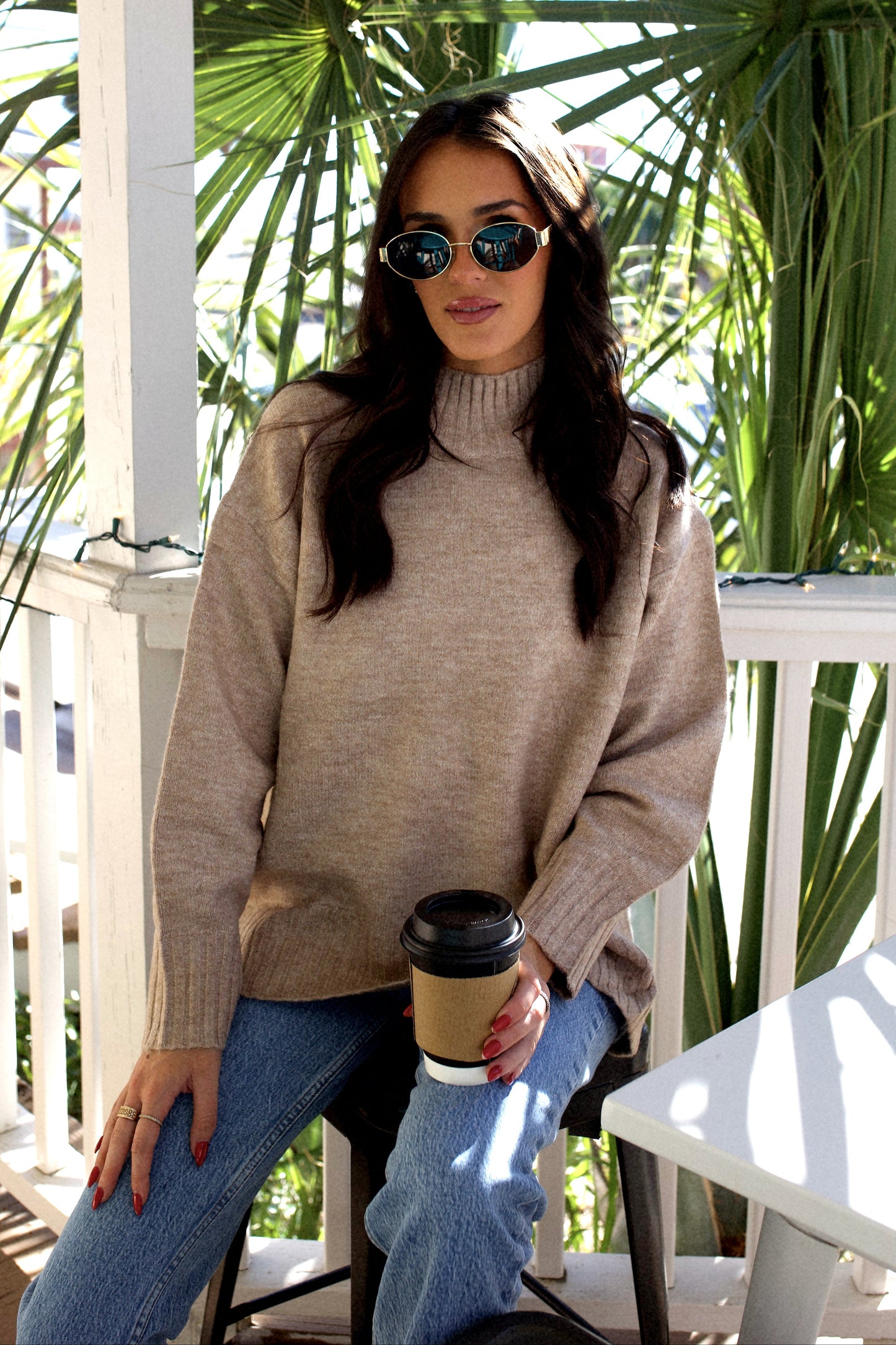 Desert Mock Neck Sweater