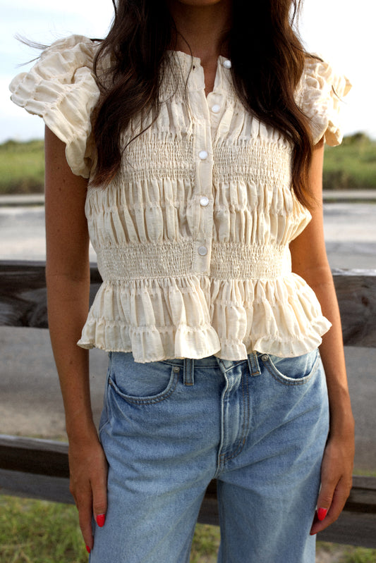 West Button Down Top