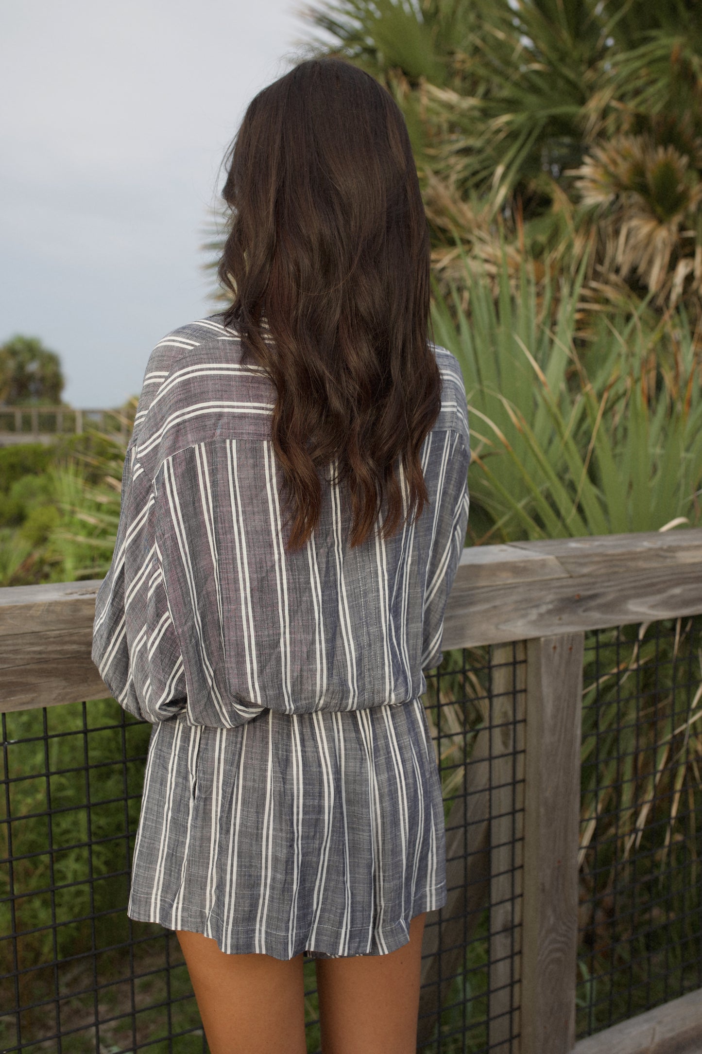 Ford Stripe Linen Romper